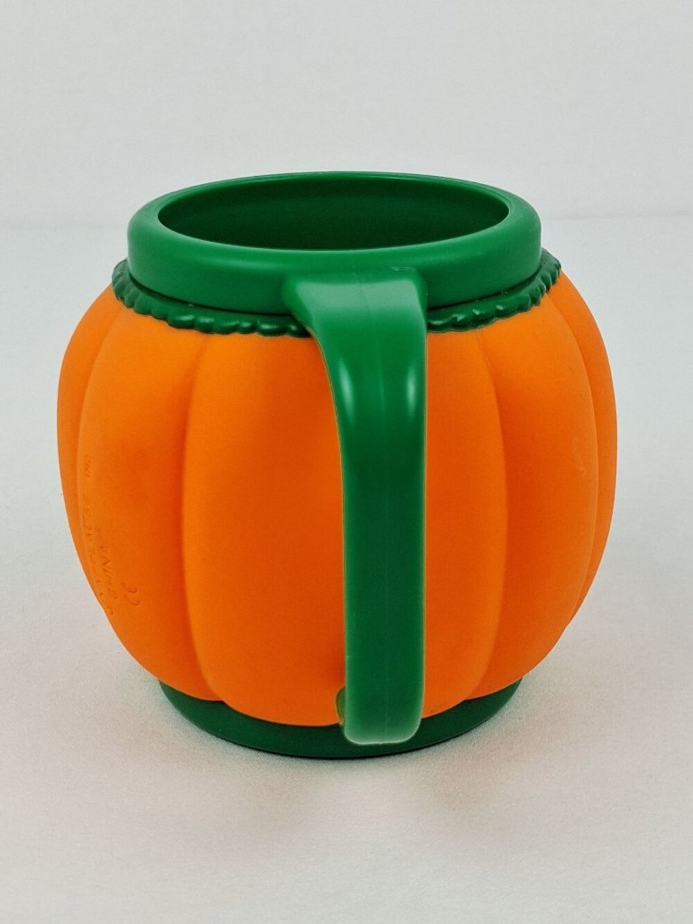Applause Jack-O-Lantern Kids Mug Orange & Green Plastic Design 3.25" - Picture 2 of 6